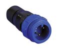 Circular Connector, Plug, 6 Contacts, 5A, 125VAC/VDC, IP69K / IP68